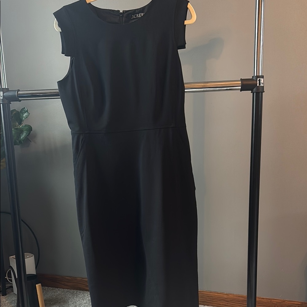 J. Crew Elegant Black Midi Dress